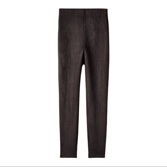 NEW Babaton Black Faux Suede Mace High Waist Leggings Size 00 - Picture 2 of 7